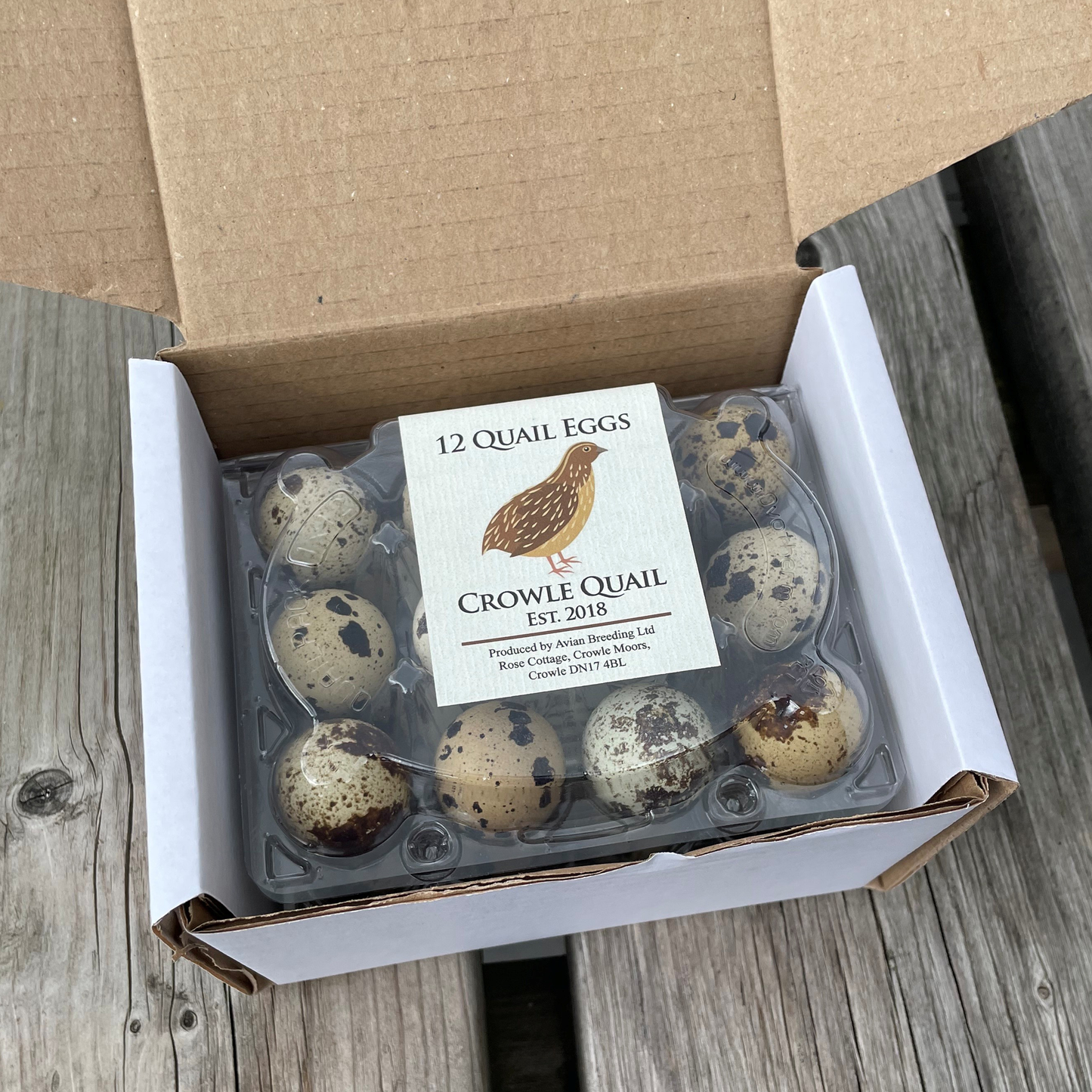 Quail Eggs Box of 2 Dozen (24 Eggs) - Crowle Quail by Avian Breeding Ltd